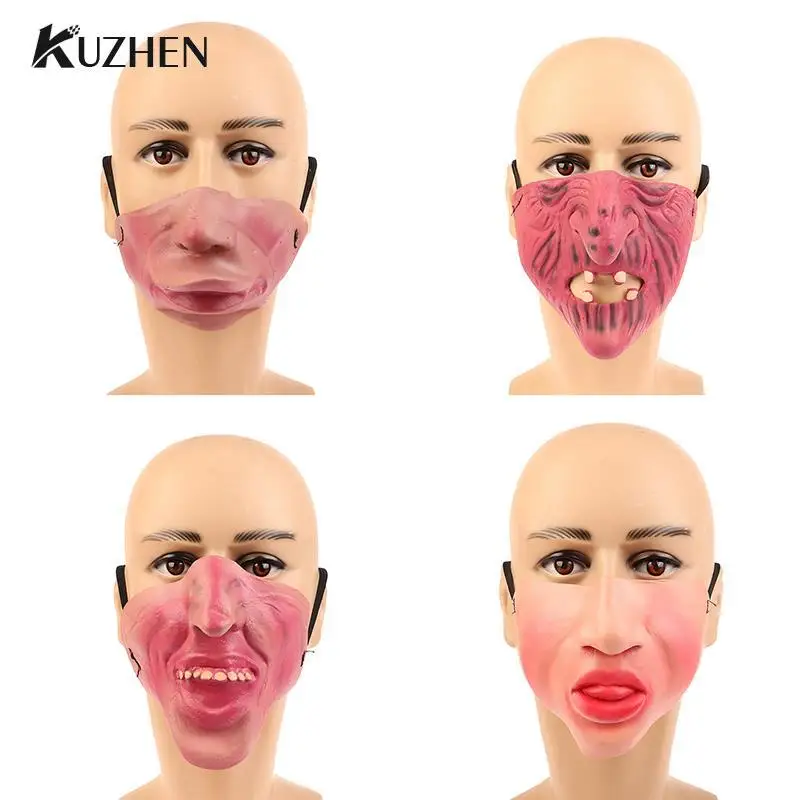 Полулицевая комедийная смешная маска для лица для людей, латексные маски для маскарада с оленем, курицей 
Полулицевая комедийная смешная маска для лица для людей, латексные маски для маскарада с оленем, курицей