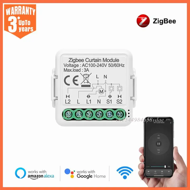 Tuya Smart Life Curtain Switch Controller,Zigbee Curtain Module,for Roller Shutter Blind Motor Work with Alexa Google Home
Tuya Smart Life Curtain Switch Controller,Zigbee Curtain Module,for Roller Shutter Blind Motor Work with Alexa Google Home