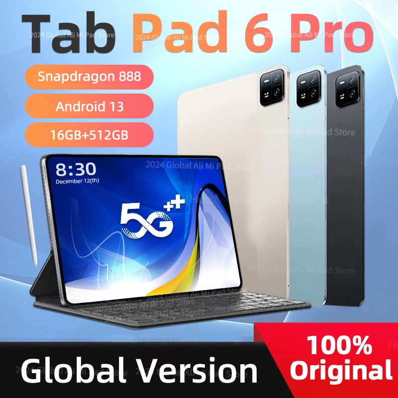 2024 Original Pad 6 Pro Snapdragon 888 Global Version Android 13 11 inch Mi Tablet PC 10000mAh 16GB 1024GB 5G HD 4K Screen WIFI
2024 Original Pad 6 Pro Snapdragon 888 Global Version Android 13 11 inch Mi Tablet PC 10000mAh 16GB 1024GB 5G HD 4K Screen WIFI