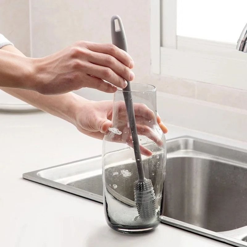 Silicone Cup Brush Cup Scrubber Glass Cleaner Kitchen Cleaning Tool Long Handle Drink Wineglass Bottle Glass Cup Cleaning Brush
Silicone Cup Brush Cup Scrubber Glass Cleaner Kitchen Cleaning Tool Long Handle Drink Wineglass Bottle Glass Cup Cleaning Brush