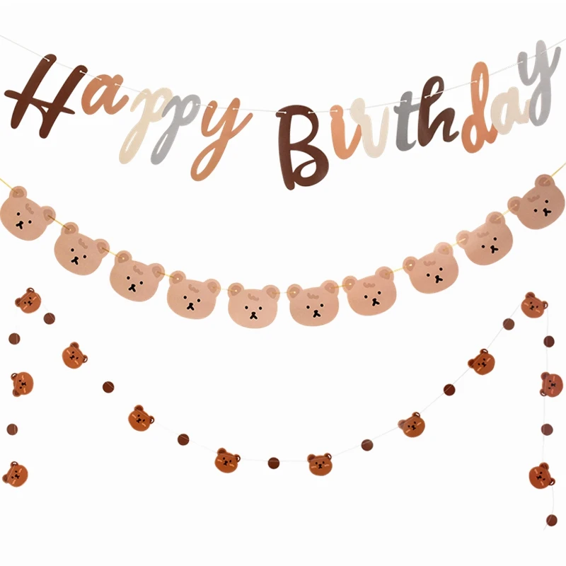 Vintage Cartoon Bear Flag Banner Happy Birthday Paper Garland for Kids Birthday Party Hanging Decorations Baby Shower Supplies
Vintage Cartoon Bear Flag Banner Happy Birthday Paper Garland for Kids Birthday Party Hanging Decorations Baby Shower Supplies