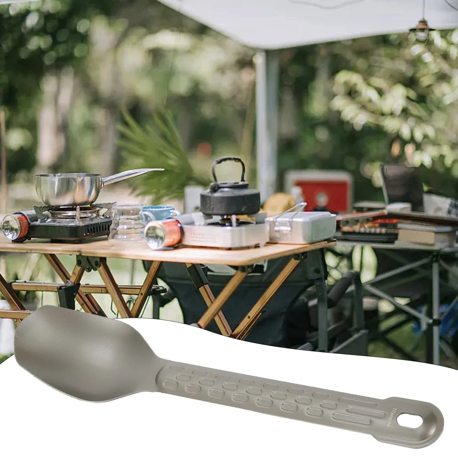 1pc Spoon / Spork Titanium Spork Spoon Nonslip Handle Camping Dinner Spork Cutlery Flatware Outdoor For Home
1pc Spoon / Spork Titanium Spork Spoon Nonslip Handle Camping Dinner Spork Cutlery Flatware Outdoor For Home