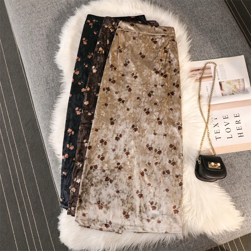Velvet Floral Fishtail Printed Long Elegant High-Waisted Women'S Spring Autumn Winter Skirts Korean Style Fashion 2024 Harajuku
Velvet Floral Fishtail Printed Long Elegant High-Waisted Women'S Spring Autumn Winter Skirts Korean Style Fashion 2024 Harajuku