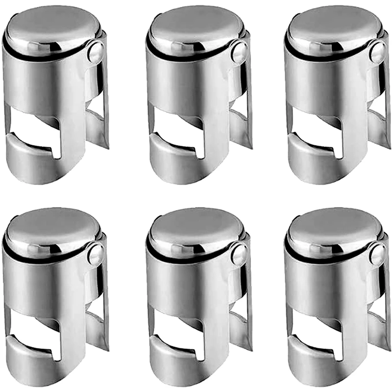 Stainless Steel Champagne Stopper Cork Saver Wine Vacuum Preservation Leak Proof (Pack Of 6)
Stainless Steel Champagne Stopper Cork Saver Wine Vacuum Preservation Leak Proof (Pack Of 6)