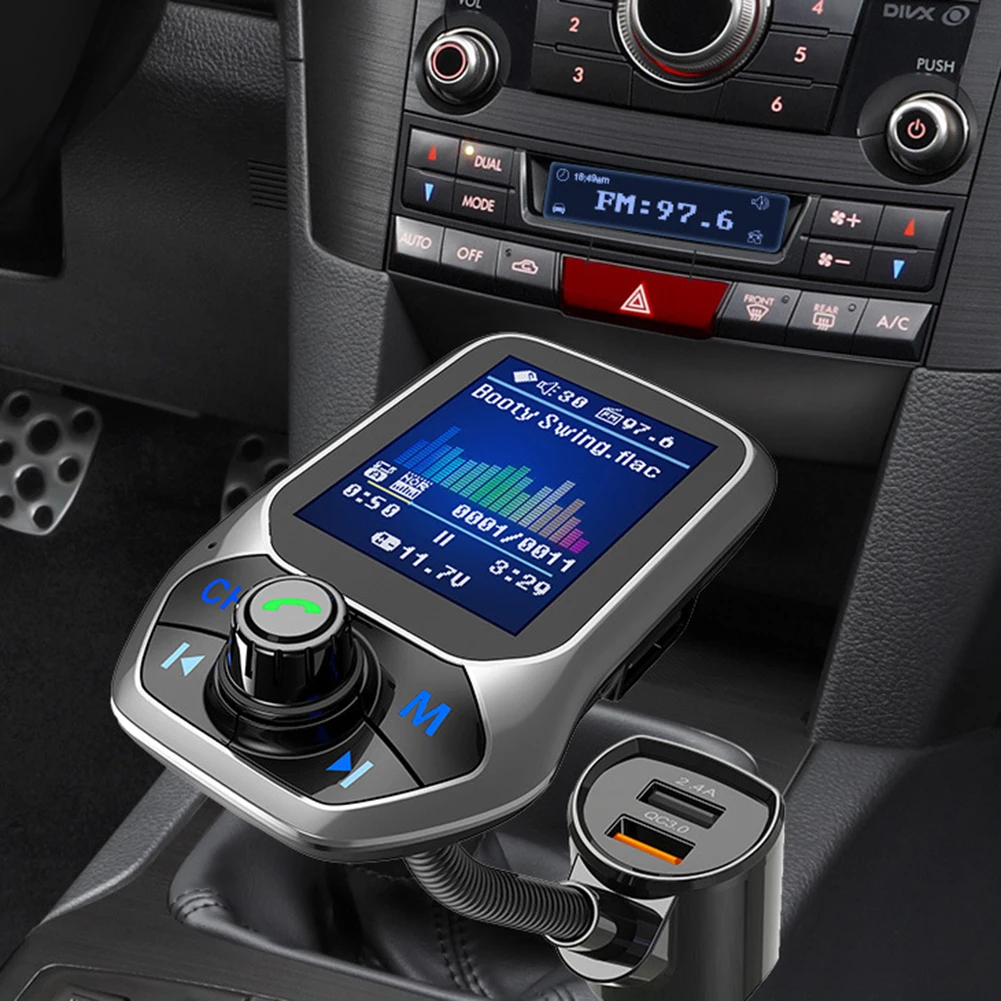 Автомобильный MP3-плеер T43 с 4,3-дюймовым дисплеем, Bluetooth 1,8, USB2.4A, FM-передатчик громкой связи, быстрое зарядное устройство, дисплей с именем песни
Автомобильный MP3-плеер T43 с 4,3-дюймовым дисплеем, Bluetooth 1,8, USB2.4A, FM-передатчик громкой связи, быстрое зарядное устройство, дисплей с именем песни