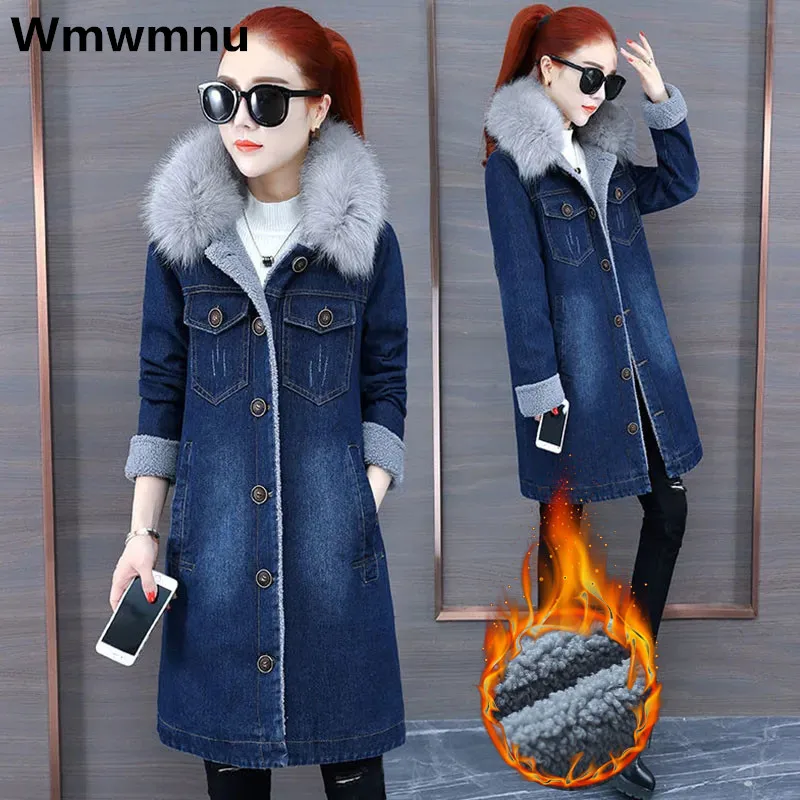 Autumn Winter Lambwool Long Denim Jacket Womens Plush Faux Fur Collar Jeans Jaqueta Warm Thicken Oversize 5xl Vaqueras Coats New
Autumn Winter Lambwool Long Denim Jacket Womens Plush Faux Fur Collar Jeans Jaqueta Warm Thicken Oversize 5xl Vaqueras Coats New