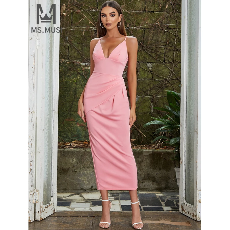 Новинка 2024, модное женское сексуальное платье MSMUSI на бретельках без рукавов с драпировкой и открытой спиной, облегающее платье средней длины для клуба, облегающее платье 
Новинка 2024, модное женское сексуальное платье MSMUSI на бретельках без рукавов с драпировкой и открытой спиной, облегающее платье средней длины для клуба, облегающее платье