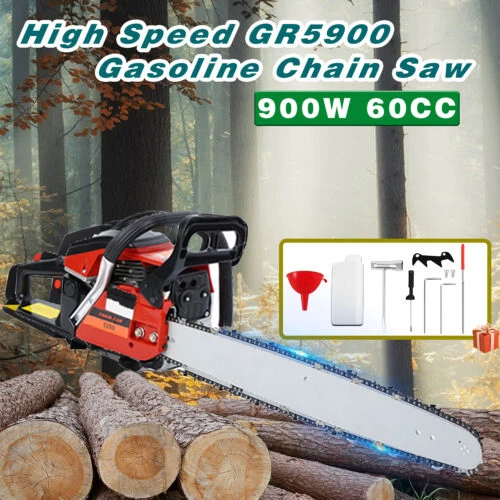 52CC Chainsaw 22" Gasoline Powered Chain Saws Engine Cutting Handheld 
52CC Chainsaw 22" Gasoline Powered Chain Saws Engine Cutting Handheld