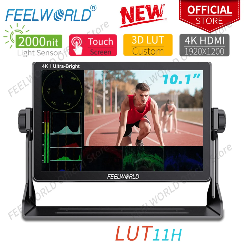 Ультраяркий полевой монитор FEELWORLD LUT11H 10,1 дюйма 2000nit для цифровой зеркальной камеры, сенсорный экран Full HD IPS 4K HDMI для Youtube Gimbal
Ультраяркий полевой монитор FEELWORLD LUT11H 10,1 дюйма 2000nit для цифровой зеркальной камеры, сенсорный экран Full HD IPS 4K HDMI для Youtube Gimbal