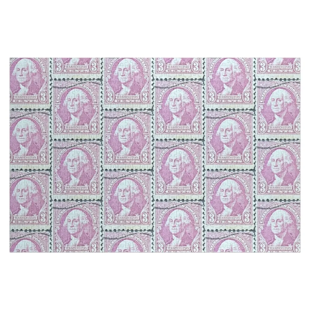 

George Washington Vintage Postage Stamp Jigsaw Puzzle Personalized Toy Personalized Gift Customized Photo Custom Kids Toy Puzzle