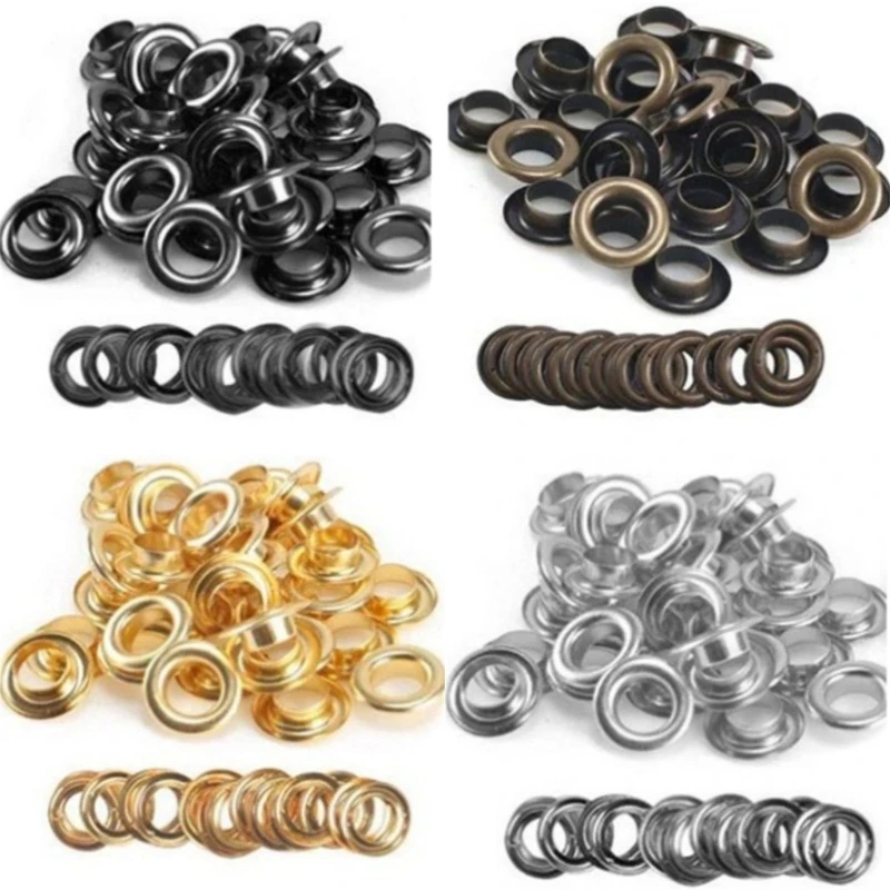 

Grommets Sewing Eyelets Metal Eyelets 10.5mm Round Inner Hole Grommets DIY Leathercraft Accessories for Art Crafts Decor