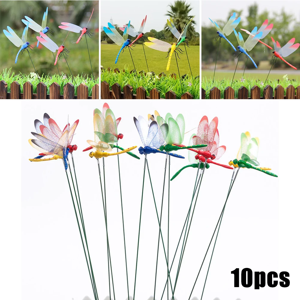 10PCS Dragonfly Stakes Simulation Waterproof Outdoor Yard Plant Lawn Decor Stick Flower PVC Garden Art Decorative Supplies
10PCS Dragonfly Stakes Simulation Waterproof Outdoor Yard Plant Lawn Decor Stick Flower PVC Garden Art Decorative Supplies