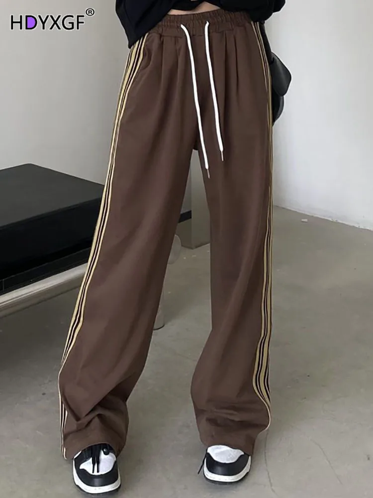 Women Oversize 4xl Stripe Wide Leg Pants korean Fashion High Waist Straight Pant Casual Baggy All-match Y2k Lace-up Trouser 2024
Women Oversize 4xl Stripe Wide Leg Pants korean Fashion High Waist Straight Pant Casual Baggy All-match Y2k Lace-up Trouser 2024
