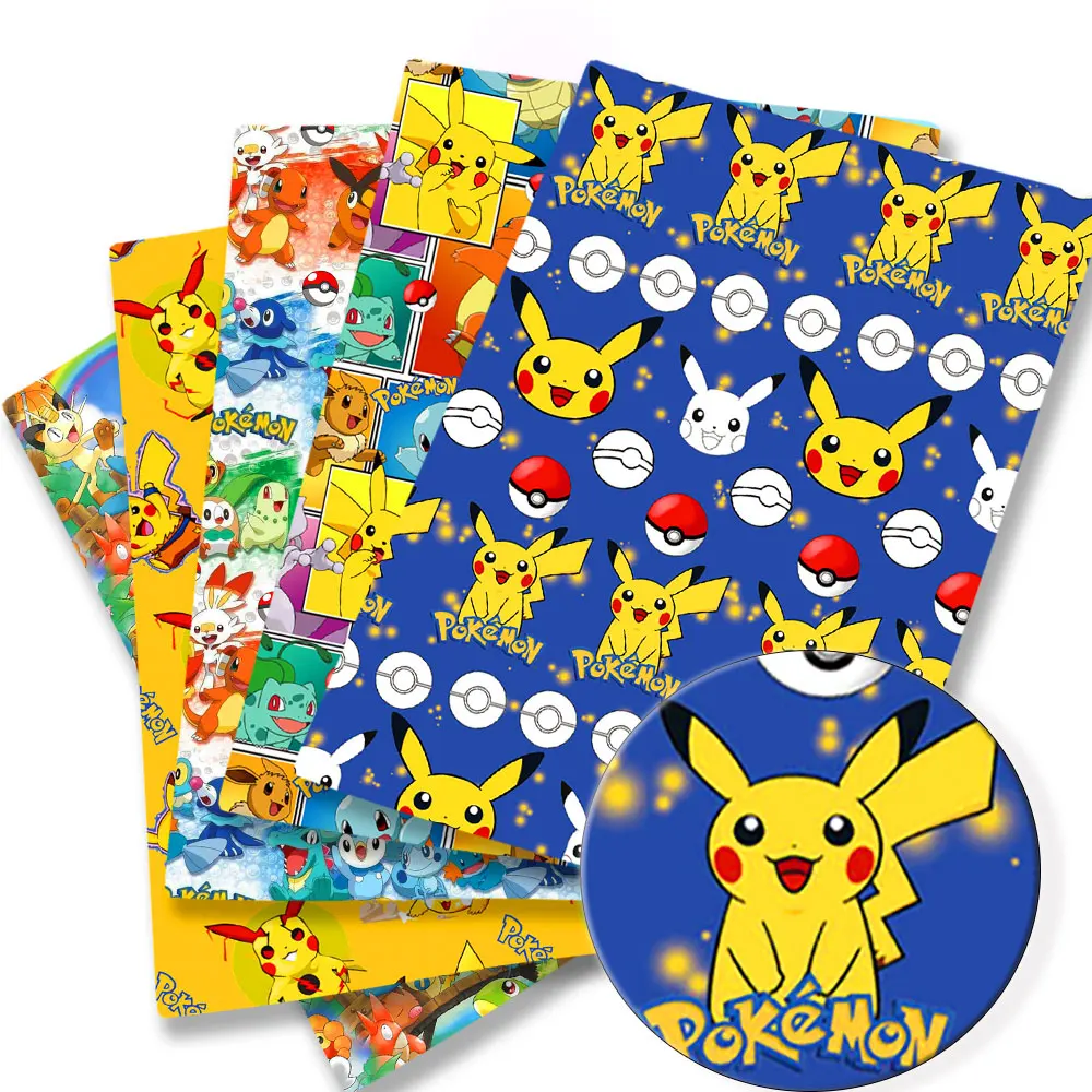 

Pokemon Cartoon Fabric140*50cm Handmade Sewing Patchwork Quilting Baby Dress Home Sheet Printed Fabric Fabric Sewing Kids Fabric