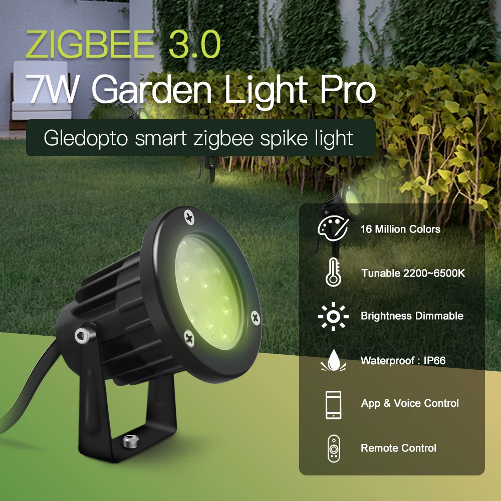 GL-G-003P Zigbee 3.0Pro AC/DC 24V Outdoor Lighting LED Garden Light 7W Compatible with Hub Tuya App Voice 2.4G RF Remote Control
GL-G-003P Zigbee 3.0Pro AC/DC 24V Outdoor Lighting LED Garden Light 7W Compatible with Hub Tuya App Voice 2.4G RF Remote Control