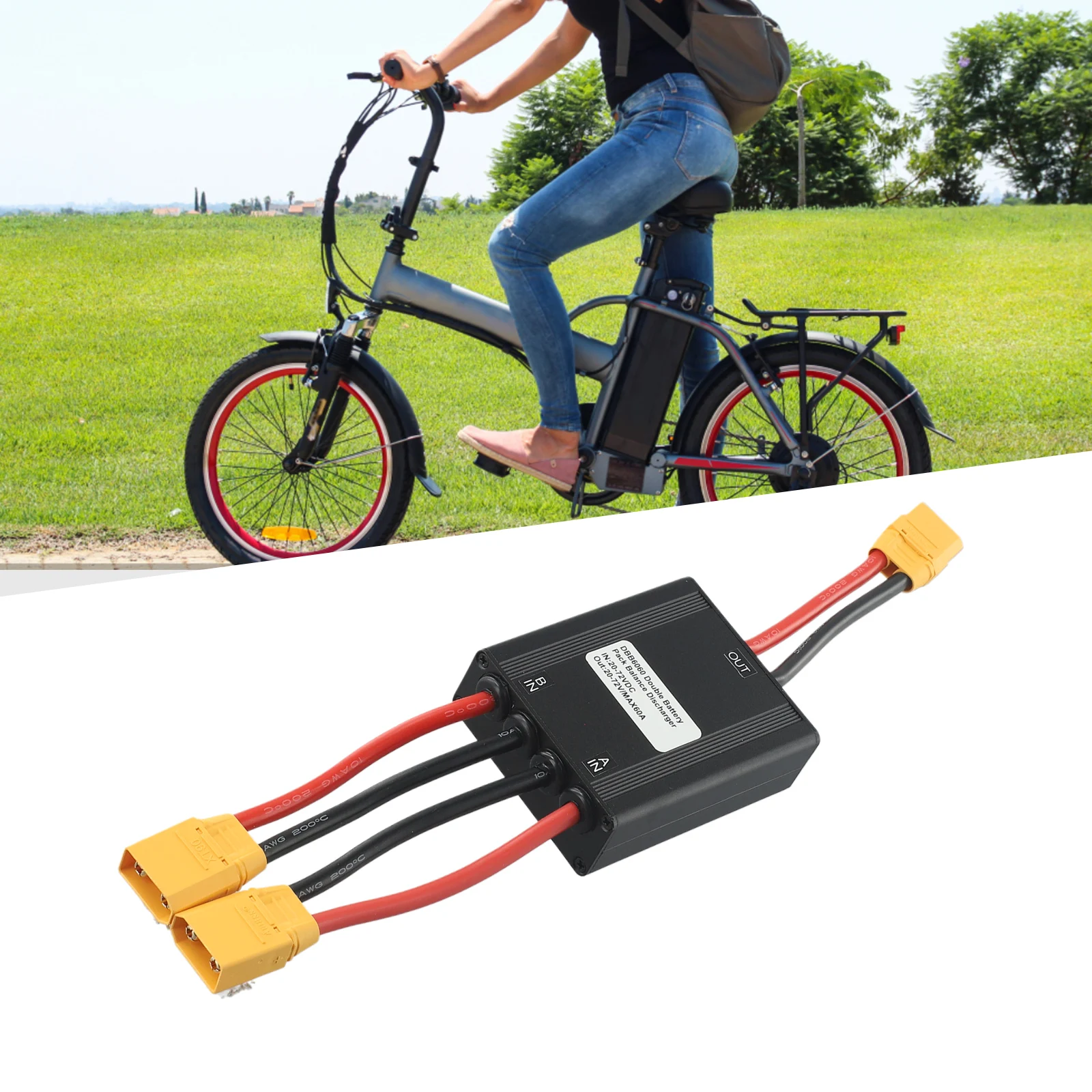 Dual Battery Connection Adapter Intelligent Power Management for Electric Bicycles Increase Capacity XT90 Connector 60A
Dual Battery Connection Adapter Intelligent Power Management for Electric Bicycles Increase Capacity XT90 Connector 60A