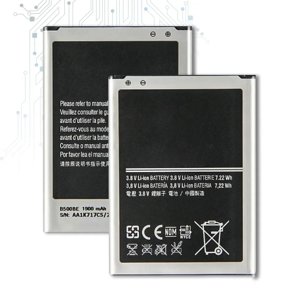 B500BE B500AE Replacement Battery For Samsung GALAXY S4 Mini I9190 I9192 I9195 I9198 S4Mini S 4 Mini 1900mAh with Track Code
B500BE B500AE Replacement Battery For Samsung GALAXY S4 Mini I9190 I9192 I9195 I9198 S4Mini S 4 Mini 1900mAh with Track Code
