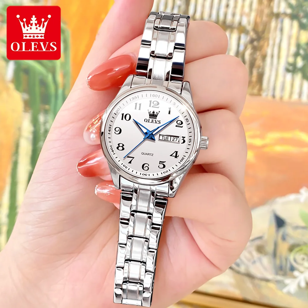 OLEVS Womens Watches Top Brand Luxury Week Date Quartz Watch for Wome Stainless Steel Waterproof Women Dress Watch Reloj Hombre
OLEVS Womens Watches Top Brand Luxury Week Date Quartz Watch for Wome Stainless Steel Waterproof Women Dress Watch Reloj Hombre
