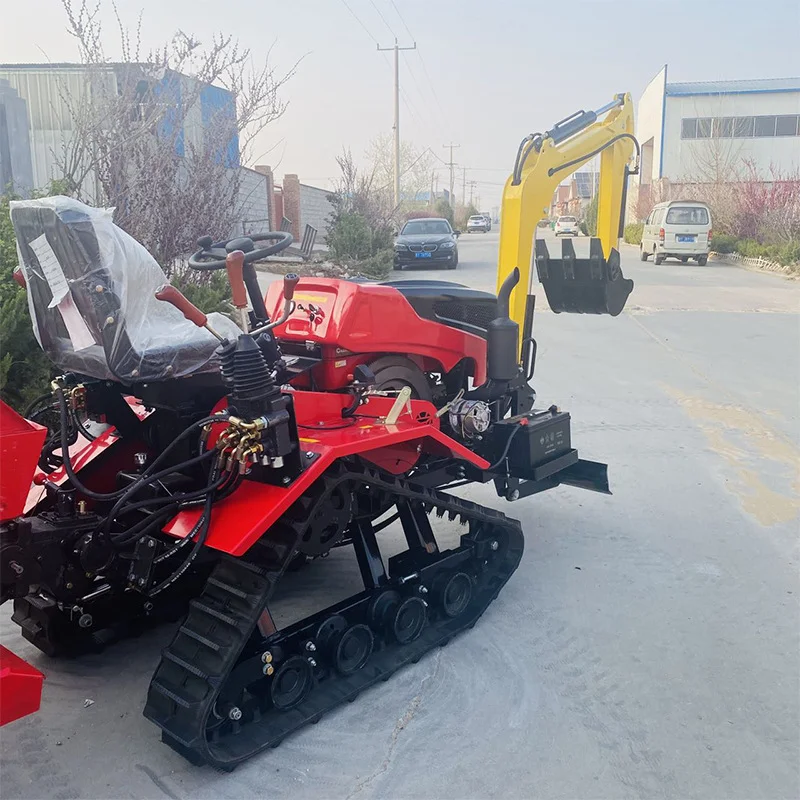 

Multi-purpose crawler tractor micro rotary cultivator for paddy field and drought land farm implement reliable customized