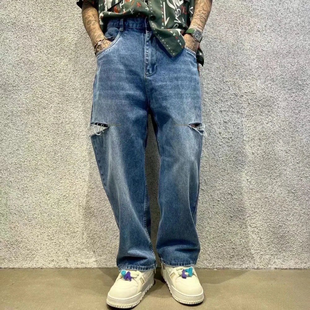 2023ss High Street Vintage Washed Hole Jeans Men VersatileTrousers Sweatpants Streetwear Pants Techwear Men's Clothing Clothes
2023ss High Street Vintage Washed Hole Jeans Men VersatileTrousers Sweatpants Streetwear Pants Techwear Men's Clothing Clothes
