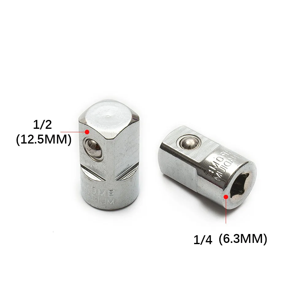 1pc Ratchet Wrench Adapter 1/4-1/2 1/2-3/8 Socket Adapter Chrome Vanadium Steel Drive Socket Converter Hand Tool
1pc Ratchet Wrench Adapter 1/4-1/2 1/2-3/8 Socket Adapter Chrome Vanadium Steel Drive Socket Converter Hand Tool