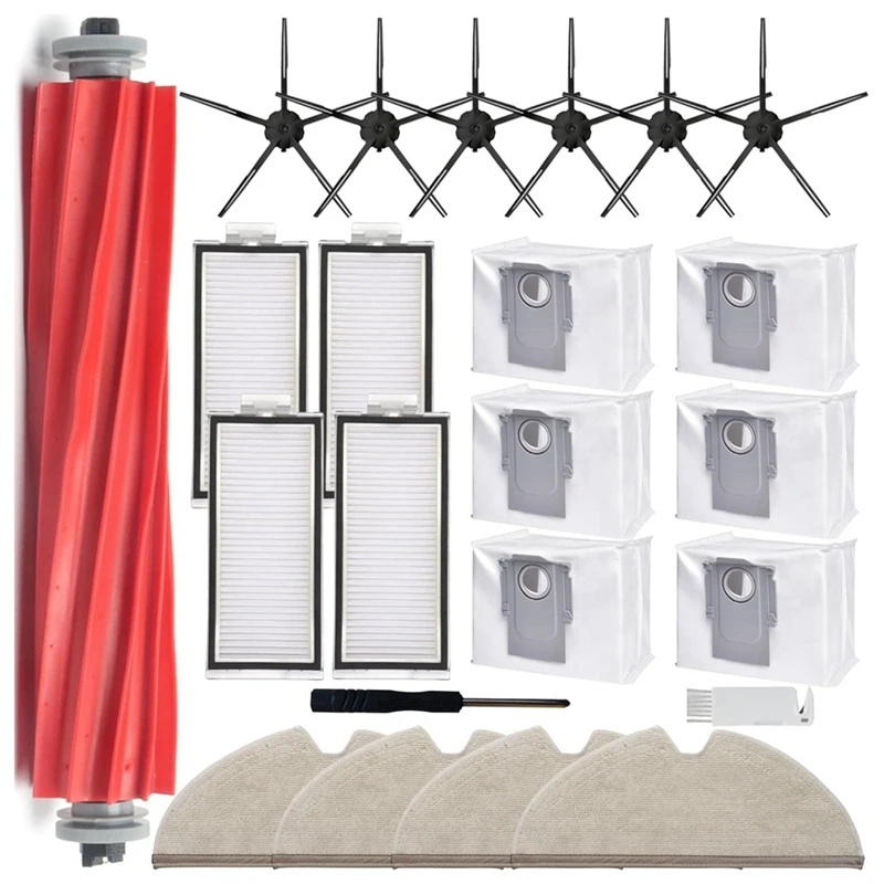 Набор аксессуаров для пылесоса Roborock Q7 + Q7 Max +, основная боковая щетка, насадка на швабру, фильтры НЕРА, мешки для пыли, запасные части 
Набор аксессуаров для пылесоса Roborock Q7 + Q7 Max +, основная боковая щетка, насадка на швабру, фильтры НЕРА, мешки для пыли, запасные части