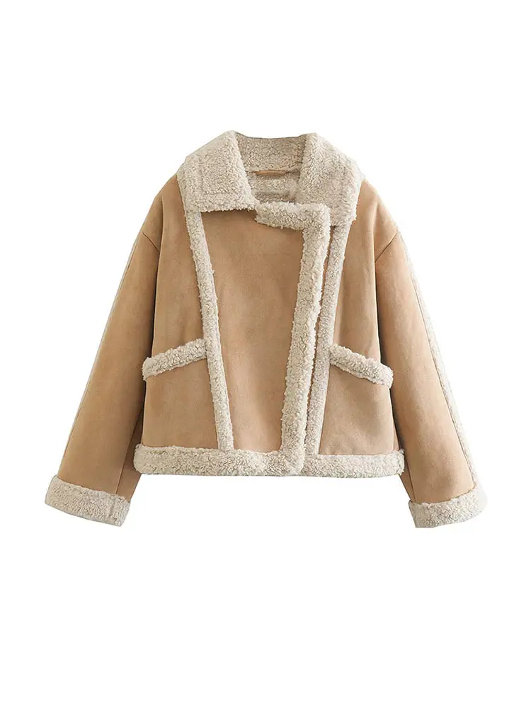 Winter Lamb Wool Double Sided Leather Jacket Women 2023 Elegant Lapel Zipper Fur Outwear Ladies Fashion Thicken Warm Overcoat
Winter Lamb Wool Double Sided Leather Jacket Women 2023 Elegant Lapel Zipper Fur Outwear Ladies Fashion Thicken Warm Overcoat