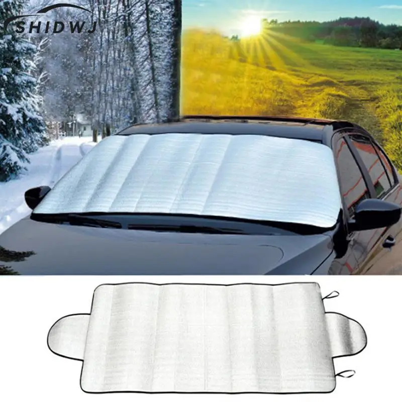 

150cm x 70cm Universal Car Front Windshield Cover Sun Shade Snow Car Cover Sunshield Dust Waterproof Outdoor Protector