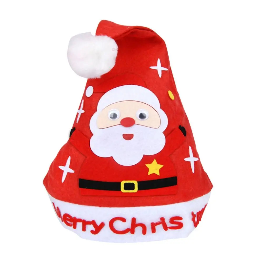 

Non-woven Fabric Handmade Santa Hat Elk Santa Claus Kids Xmas Arts Hats Penguin Christmas Tree DIY Christmas Hat Toy