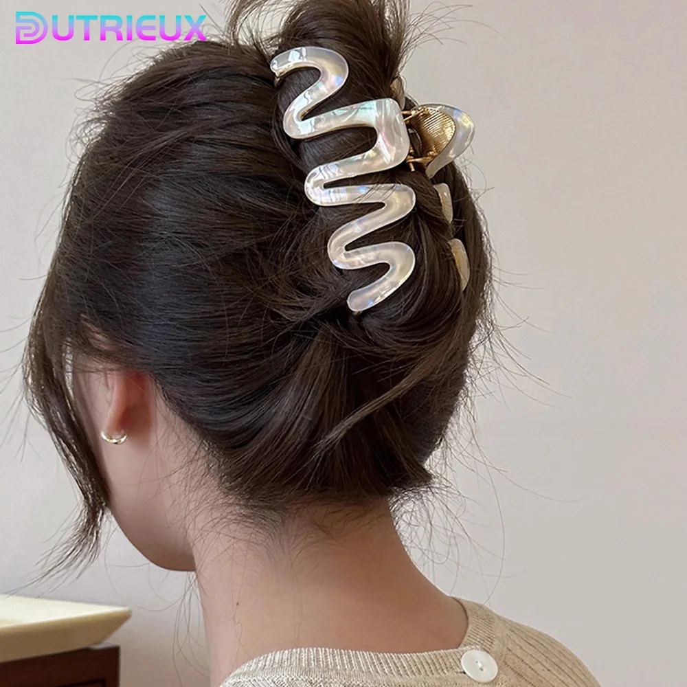 10.5cm Colorful Wave Hair Clips For Women Hairpin Alloy Hair Claw Clip Hair Accessories Elegant Girls Headwear
10.5cm Colorful Wave Hair Clips For Women Hairpin Alloy Hair Claw Clip Hair Accessories Elegant Girls Headwear