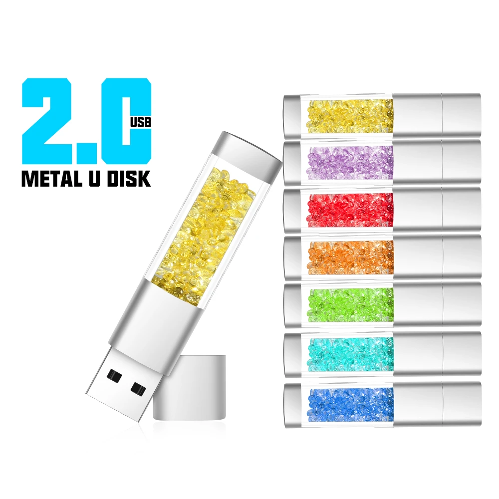 Crystal Style USB 2.0 Flash Drive 64GB 100% True Capacity Pen Drive 32GB Metal Long Shape Memory Stick 16GB Photography Gift 
Crystal Style USB 2.0 Flash Drive 64GB 100% True Capacity Pen Drive 32GB Metal Long Shape Memory Stick 16GB Photography Gift