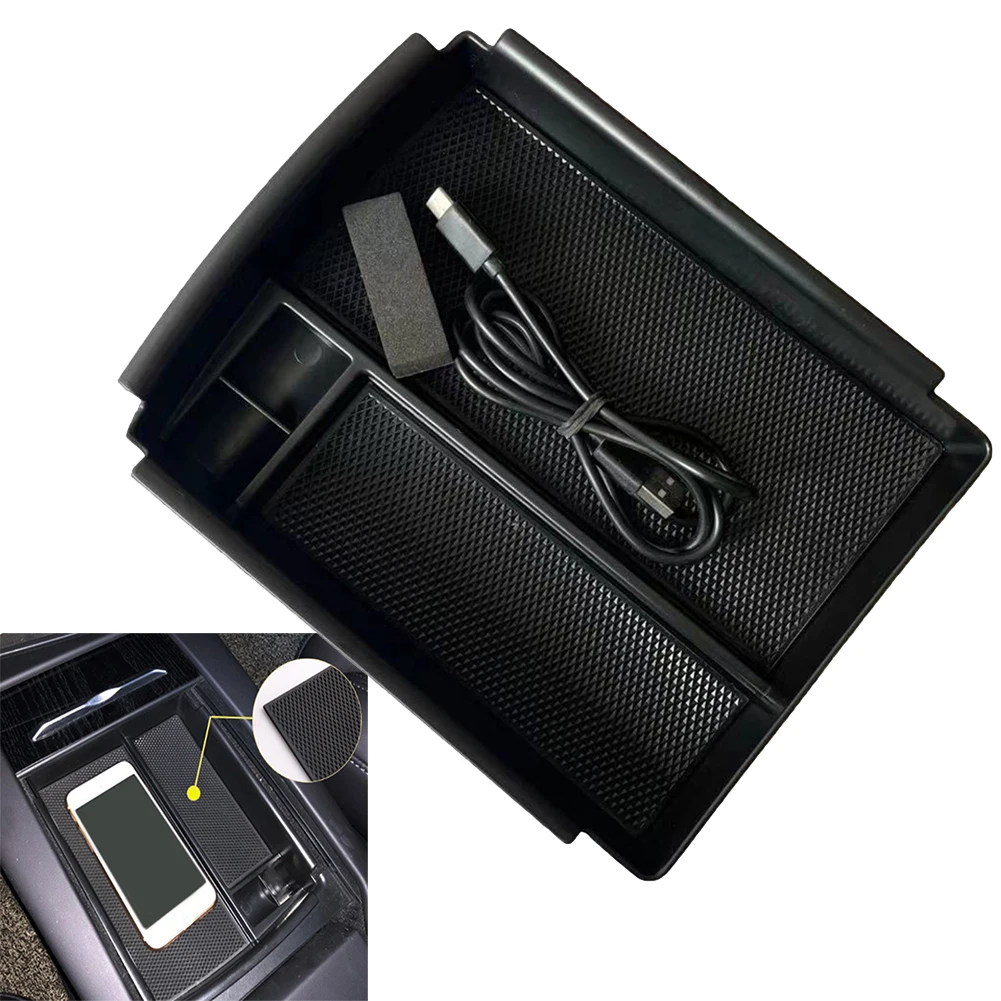 1pc For Tesla Model X S 2016-2020 Car Console Armrest Storage Box ABS Plastic + 12V Phone Wireless Charger + Accessories
1pc For Tesla Model X S 2016-2020 Car Console Armrest Storage Box ABS Plastic + 12V Phone Wireless Charger + Accessories
