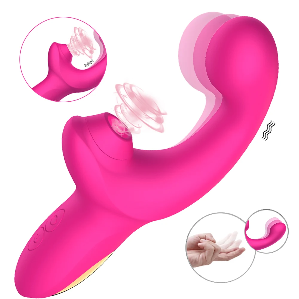

Sucking Vibrator Clitoral G Spot Stimulation Adult Sex Toys for Women Vibrating Finger Massager with Suction Vibration