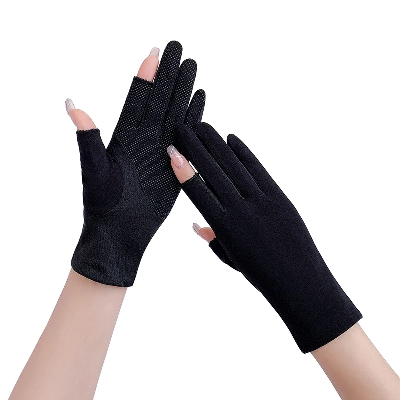 Summer Autumn Fingerless Gloves Women Cotton Breathable Driving Gloves Stretch Sunscreen Anti-Uv Anti-Slip Mittens Guantes 
Summer Autumn Fingerless Gloves Women Cotton Breathable Driving Gloves Stretch Sunscreen Anti-Uv Anti-Slip Mittens Guantes