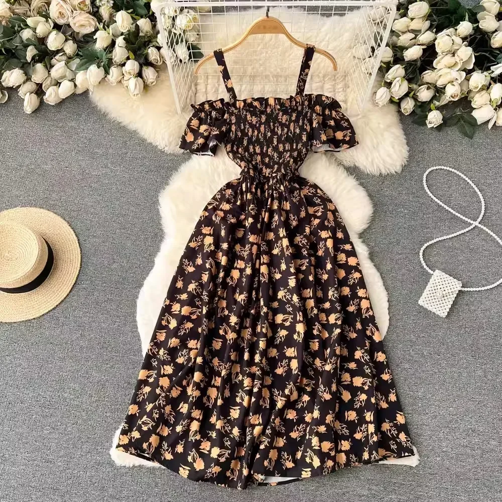 Summer New Romantic Floral Print Long Dresses Women Fashion Off Shoulders Straps Vacation Dress Female Party Vestidos
Summer New Romantic Floral Print Long Dresses Women Fashion Off Shoulders Straps Vacation Dress Female Party Vestidos