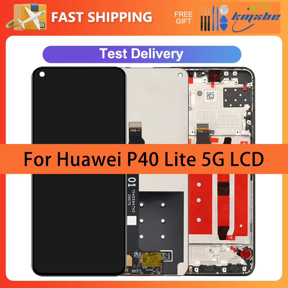 

6.5" LCD For Huawei P40 Lite 5G CDY-NX9A Display Touch Screen Digitizer Assembly With Frame For Huawei Honor 30S Nova 7 SE LCD