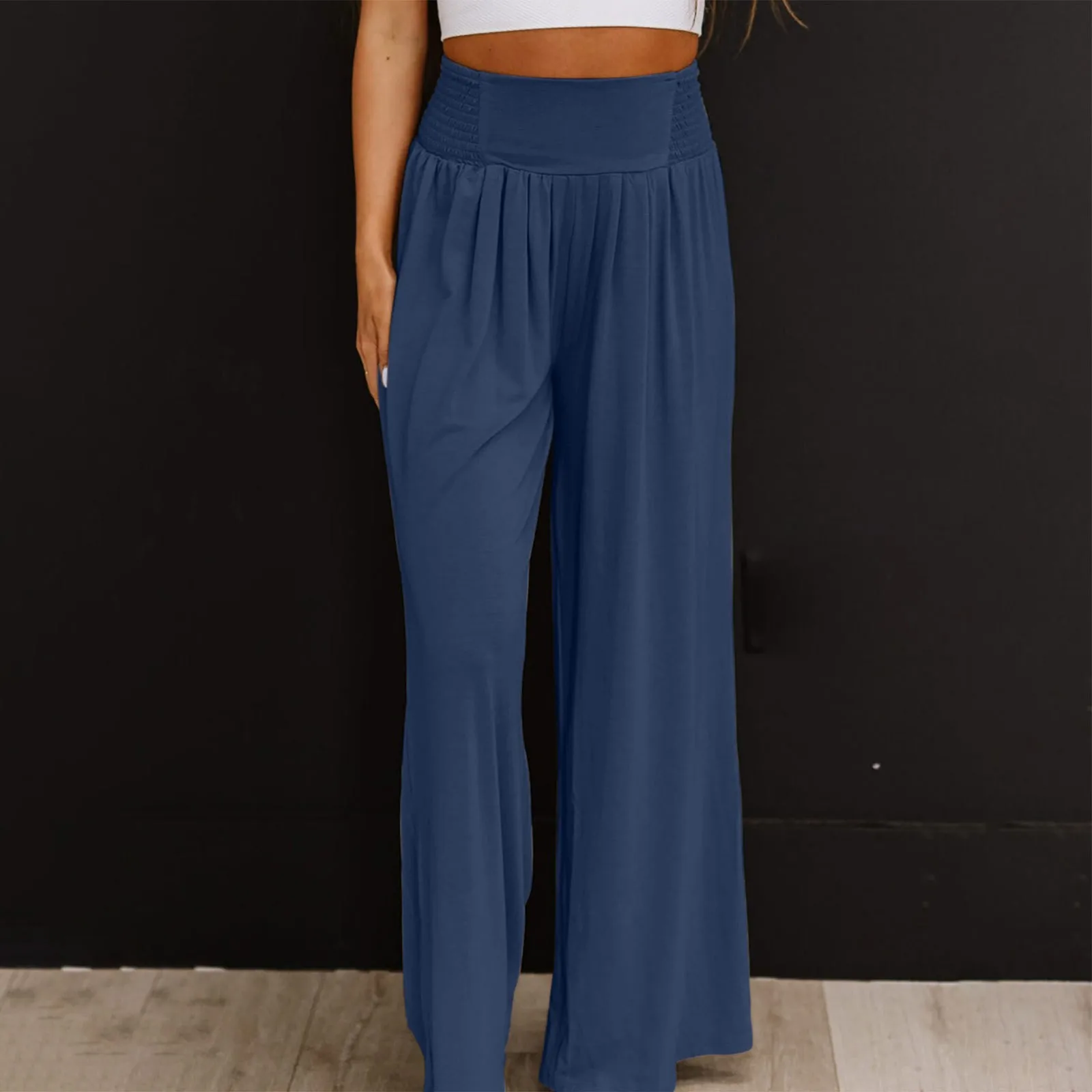 

Boho Casual Baggy Pants Women High Waist Harem Pants Summer Comfy Yoga Loose Wide Leg Trousers Hippie Pants Streetwear