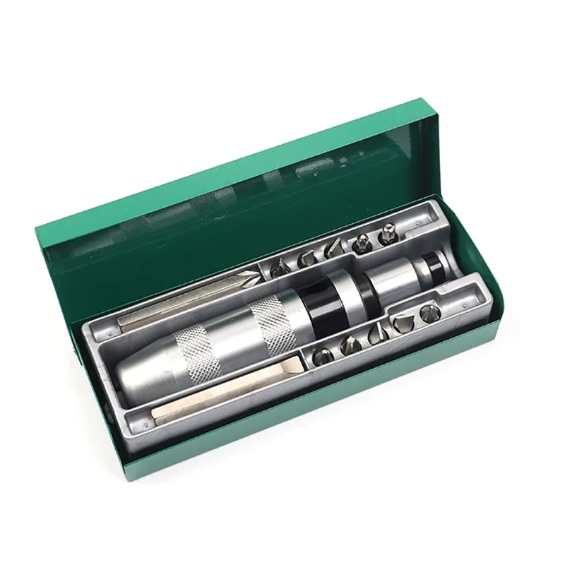 Manual Reversible Impact Driver Set Extractor Philips, Slotted Bits, 13/8/7/12PCS 1/2Inch Drive Impact Screwdriver CR-V Polished
Manual Reversible Impact Driver Set Extractor Philips, Slotted Bits, 13/8/7/12PCS 1/2Inch Drive Impact Screwdriver CR-V Polished