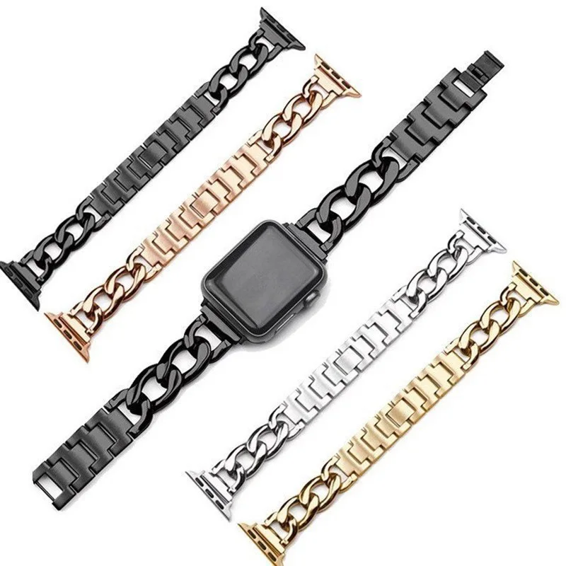 Fashion Strap for Apple Watch 6 SE/5/4/3 38 40 41MM 42 44 45MM Luxurious Single Row Denim Chain Metal Womens Jewelry Bracelet
Fashion Strap for Apple Watch 6 SE/5/4/3 38 40 41MM 42 44 45MM Luxurious Single Row Denim Chain Metal Womens Jewelry Bracelet