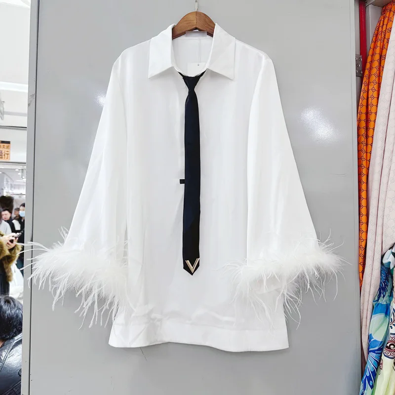 Getspring Women Dress Feathers Patchwork Casual Shirts Dresses Long Sleeves Black White Fashion Dresses For Women 2024 New
Getspring Women Dress Feathers Patchwork Casual Shirts Dresses Long Sleeves Black White Fashion Dresses For Women 2024 New
