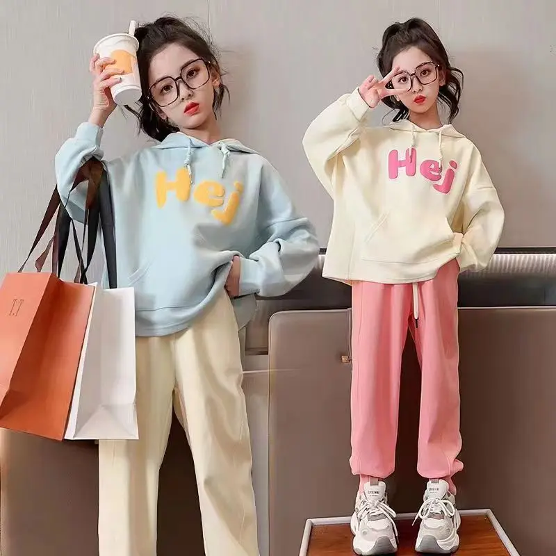 Girls' Spring Clothes Hooded Suit New Teenagers Children's Casual Hoodie Sports Clothes Girls' Hoodie Two-Piece Set 5-14 Years O
Girls' Spring Clothes Hooded Suit New Teenagers Children's Casual Hoodie Sports Clothes Girls' Hoodie Two-Piece Set 5-14 Years O
