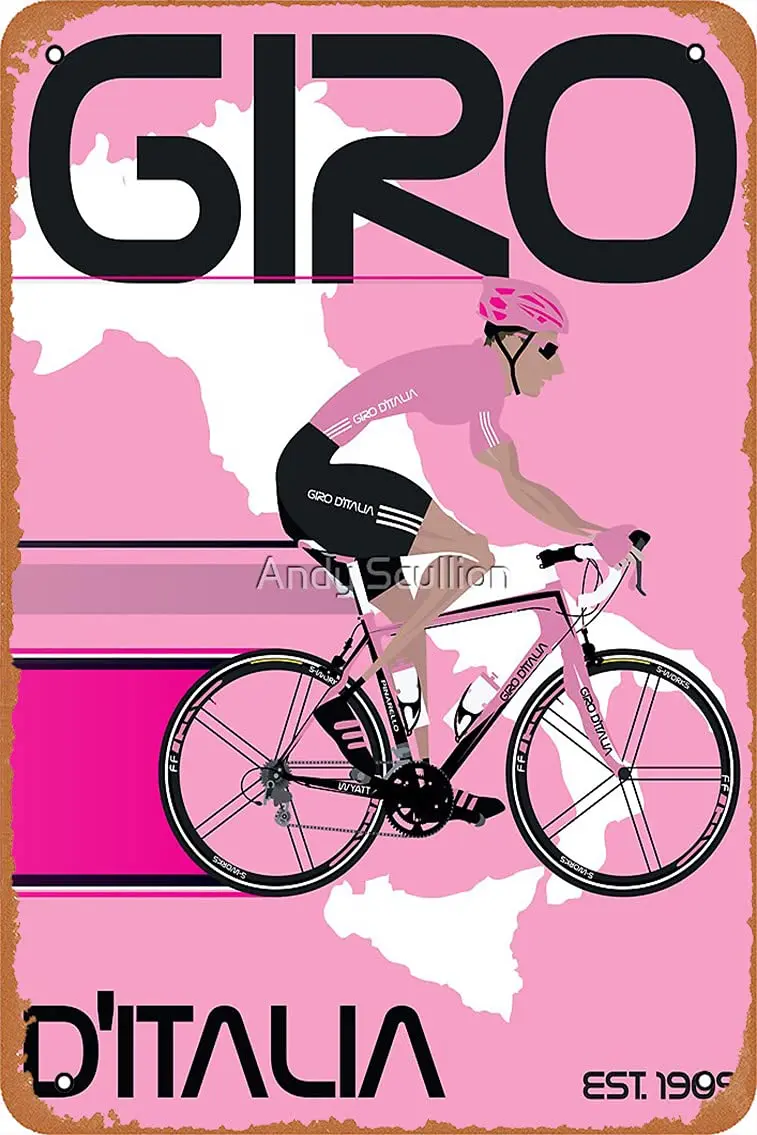 Постер Giro de Italia, металлический жестяной знак, 8x12 дюймов, мужская пещера, Ретро винтажный Настенный декор, искусство 
Постер Giro de Italia, металлический жестяной знак, 8x12 дюймов, мужская пещера, Ретро винтажный Настенный декор, искусство