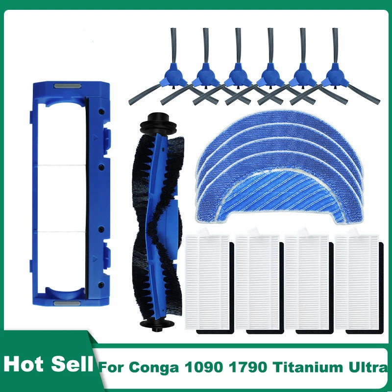 For Cecotec Conga 1090 1790 Titanium Ultra Robot Vacuum Replacement Spare Parts Accessories Main Side Brush Hepa Filter Mop Rag
For Cecotec Conga 1090 1790 Titanium Ultra Robot Vacuum Replacement Spare Parts Accessories Main Side Brush Hepa Filter Mop Rag