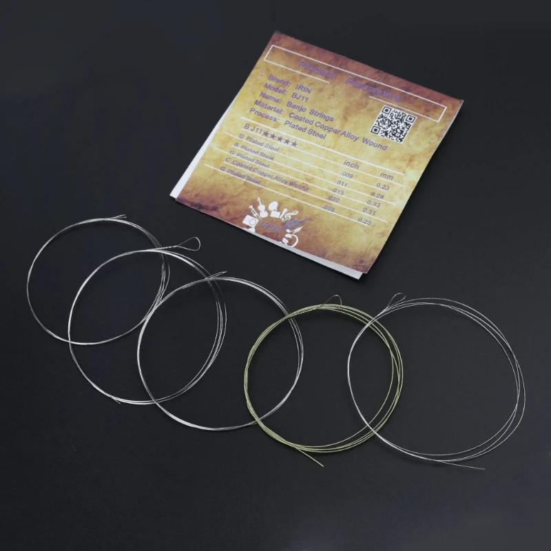 Banjo Strings Set, 5pcs/set Professional Banjo Strings Stainless Coated Alloy Wound for Banjo Accessories Parts
Banjo Strings Set, 5pcs/set Professional Banjo Strings Stainless Coated Alloy Wound for Banjo Accessories Parts