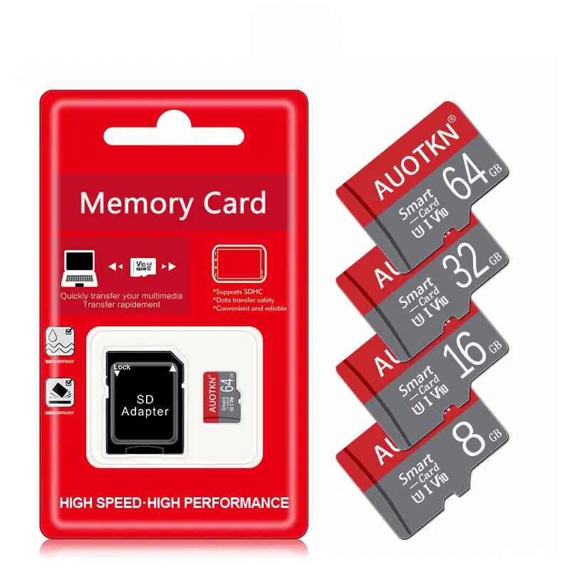 

High-Speed Micro TF SD Card 128GB 256GB 512GB Class 10 Memory Card 8GB 16GB 32GB V10 TF Card for Smartphones Camera and Speakers