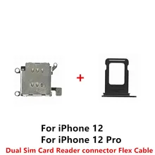 Repair Replacement Parts Dual Sim Card Reader connector Flex Cable For iPhone 12 Sim Card Tray Slot Holder for iPhone 12 Pro Max
Repair Replacement Parts Dual Sim Card Reader connector Flex Cable For iPhone 12 Sim Card Tray Slot Holder for iPhone 12 Pro Max