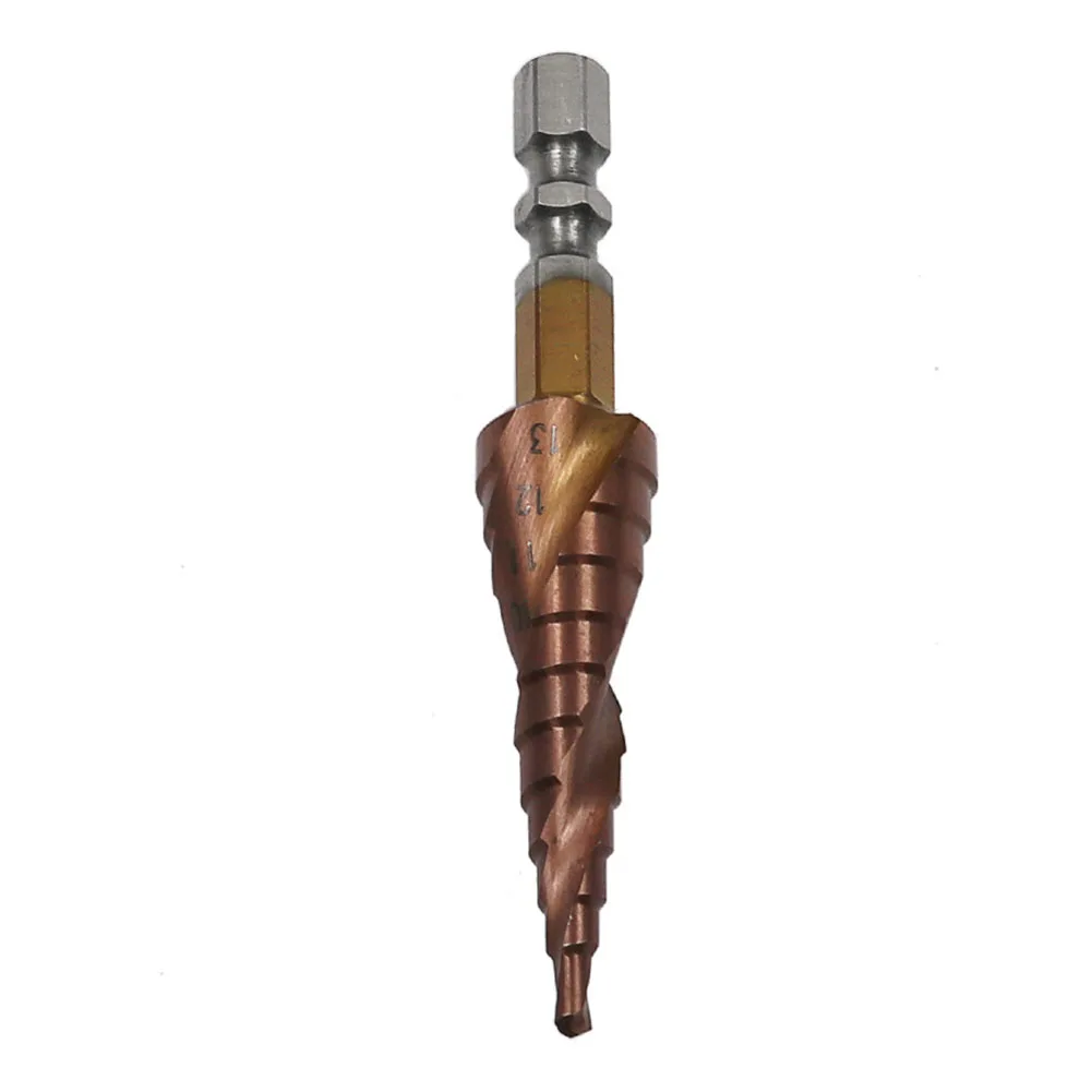 

3-13mm Step Drill Bit HSS Co M35-Cobalt Step Drill Bit 1/4 Inch Hex Shank Bits Metal-Wood Hole Cutter Cone Drilling Power-Tools