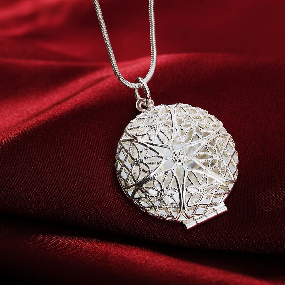 40-75CM 925 sterling Silver Round photo frame Pendant Necklace For Women fashion party wedding accessories jewelry gifts
40-75CM 925 sterling Silver Round photo frame Pendant Necklace For Women fashion party wedding accessories jewelry gifts