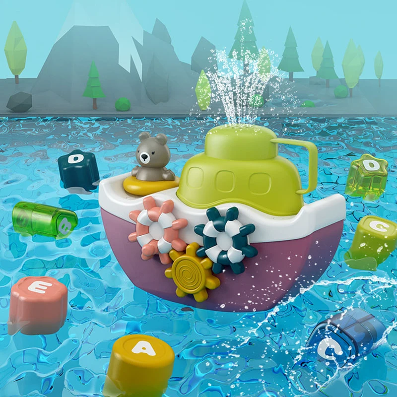 Baby Bath Toys Float Boat Sprinkler Plastic Alphabet Shape Balance Game Play Water Bathroom Swimming Pool Toys For Kids Children
Baby Bath Toys Float Boat Sprinkler Plastic Alphabet Shape Balance Game Play Water Bathroom Swimming Pool Toys For Kids Children