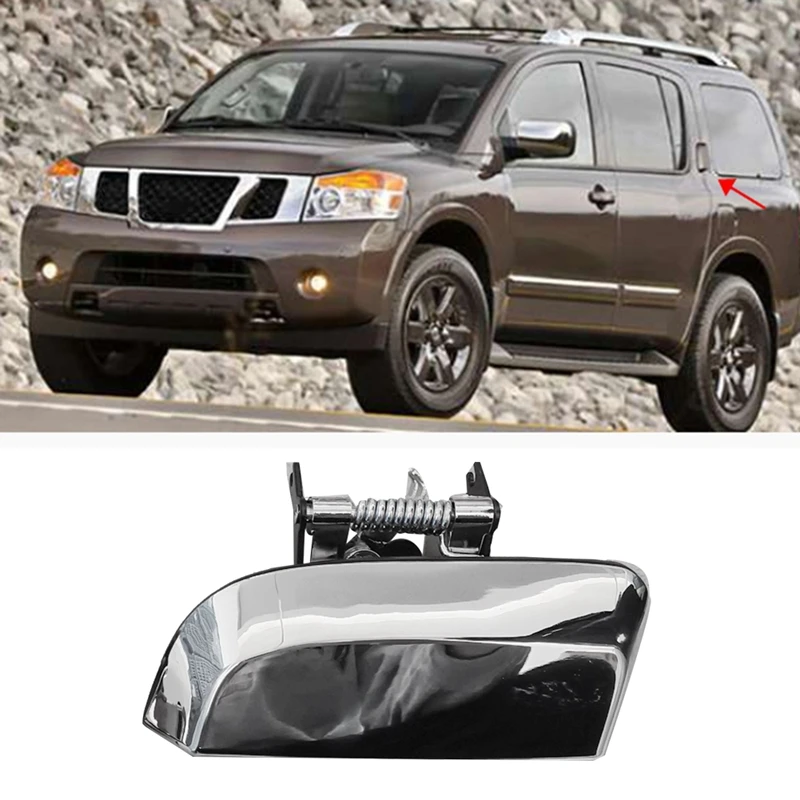 Наружная ручка задней двери автомобиля для Nissan Armada 2004-2015 82606-7S004, хромированные автомобильные аксессуары
Наружная ручка задней двери автомобиля для Nissan Armada 2004-2015 82606-7S004, хромированные автомобильные аксессуары